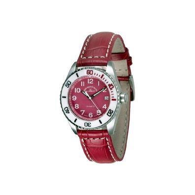 Zeno-Watch - Armbanduhr - Damen - Diver Ceramic Medium Size red - 6642-515Q-s7