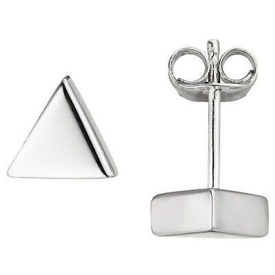unisex Ohrstecker dreieckig 925 Sterling Silber Ohrringe Dreieck 10,4 mm