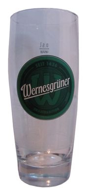 Wernesgrüner Brauerei - Willybecher - Bierglas - Glas 0,5 l.