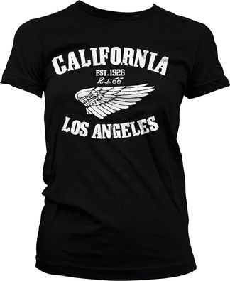 Route 66 California Girly Tee Damen T-Shirt Black