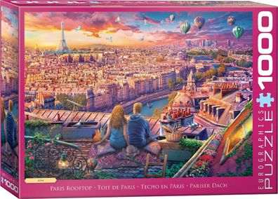 EuroGraphics 6000-5886 Über den Dächern von Paris 1000 Teile Puzzle
