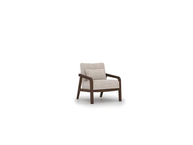Luxus Holz Sessel Wohnzimmer Textil Polstermöbel Design Einrichtung Neu