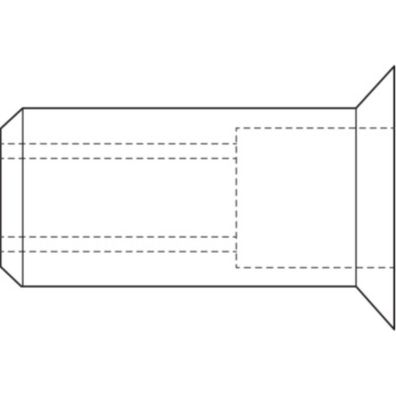 GESIPA
Blindnietmutter Senkkopf Alu M 8 x 18.5 Pack mit 100 Stück