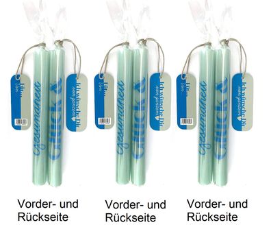 Wünschelicht 3er Set "Glück&Gesundheit" Stabkerzen - Bulla Design