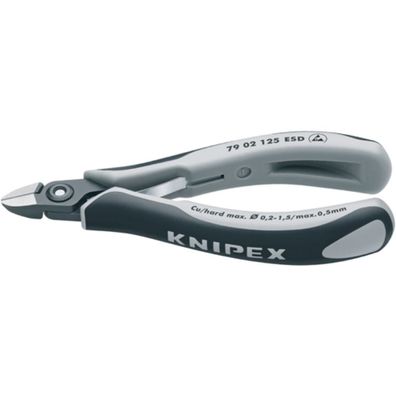 KNIPEX
Elektronik-Seitenschneider ESD 125 mm. runder Kop