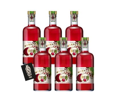 Wenneker 6er-Set RED Beetroot Liqueur 6x 0,7 L (20% vol.) Gemüse Likör Rote Bee