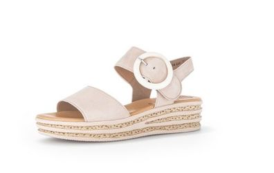 Gabor Shoes Plateau Sandale - Rosa Leder