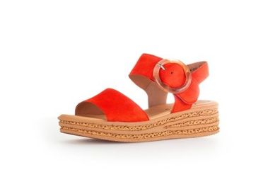 Gabor Shoes Plateau Sandale - Pumpkin Leder