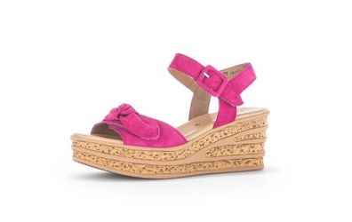 Gabor Shoes Keilsandalette - Pink Leder