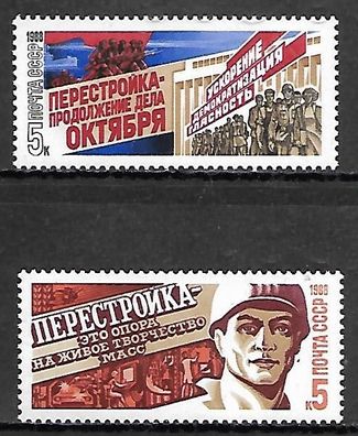 Sowjetunion postfrisch Michel-Nummer 5824-5825