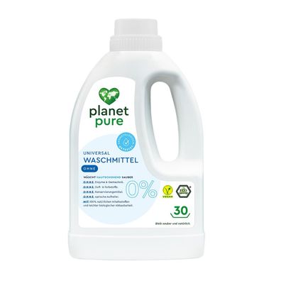 PLANET PURE Universal Waschmittel 30 WI 100 % natürlichen Inhaltsstoffe hautschonend