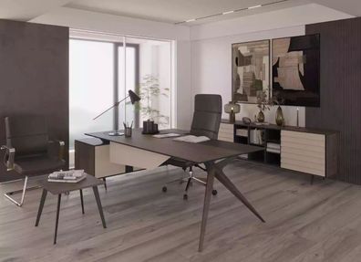 Büro Set Luxus Möbel Eckschreibtisch Couchtisch Sideboard Set 3tlg Modern