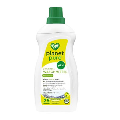 PLANET PURE Universal Waschmittel 25 WL, Alpenfrische, 98,4% natürliche Inhaltsstoffe