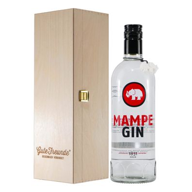 Mampe Dry Gin 0,7L mit Geschenk-Holzkiste