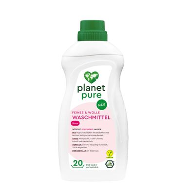 PLANET PURE Feines & Wolle Waschmittel Rose 20 Wl 98,4% natürliche Inhaltsstoffe 1L
