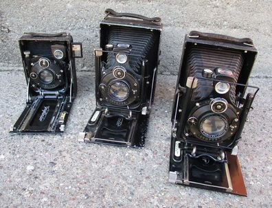 3 Voigtländer Kameras / Rollfilmkamera / Plattenkamera / Made in Germany