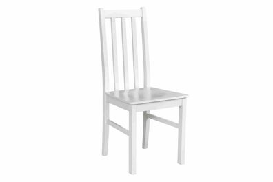 FURNIX Esszimmerstuhl Bartt-10D Set zwei Stühle Küchenstuhl mit Holzsitz Weiß