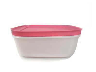 Tupperware Gefrier-Behälter 450 ml weiß pink flach Eis-Kristall Eiskristall