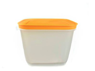 Tupperware Gefrier-Behälter 1,1 L weiß orange hoch Eis-Kristall Eiskristall