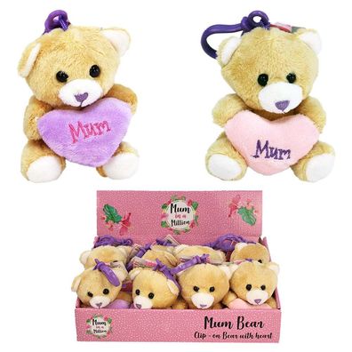 Muttertagsgeschenk Teddy mit Herz "Mum" als Bagclip