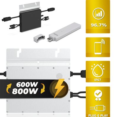 Hoymiles 800W Micro-Wechselrichter Inverter Microinverter für Solarmodule HM-800