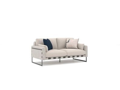 Sofa Zweisitzer Einrichtung WohnzimmerPolstermöbel Modern Beige Couch