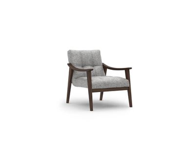 Designer Grau Sessel Textil Wohnzimmer Holz Möbel Luxus Polstermöbel Neu