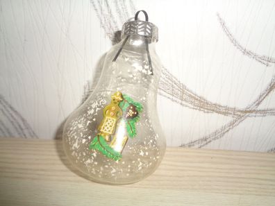 Weihnachtsbaumschmuck, Christbaumschmuck, Glocke aus Glas Motiv Lebkuchen
