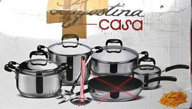 Lagostina Casa Briosa 11-teiliges Kochtopf-Set aus Edelstahl 18/10 Topfset * V