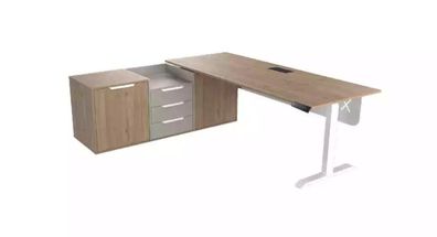 Chef Eckschreibtisch Büro Zimmer Möbel Design Praxis Kanzlei Möbel Beige
