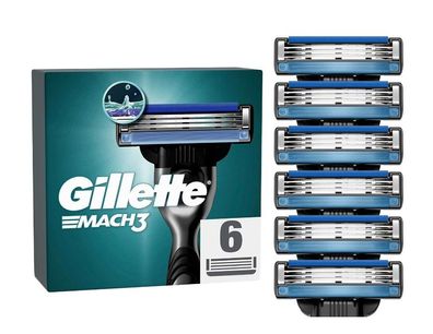 Gillette Mach3 Rasierklingen 12 Ersatzklingen für Nassrasierer Herren mit 3-fach Klin