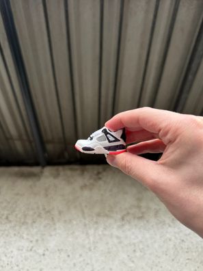 AJ4 Flight Nostalgia Mini Sneaker Schlüsselanhänger 3D Schuh