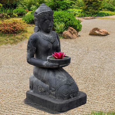 Garten Skulptur Kniende Göttin Ballari mit Wasserschale