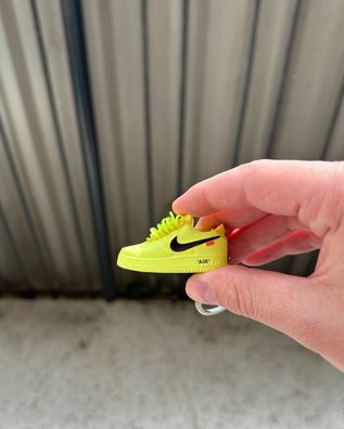 AF1 x OW Volt Mini Sneaker Schlüsselanhänger Schuh 3D