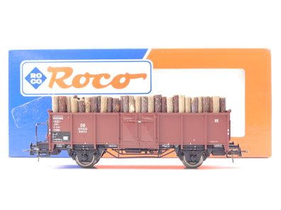 Roco H0 47940 off. Güterwagen Hochbordwagen mit Grubenholz 870 635 DB / NEM AC