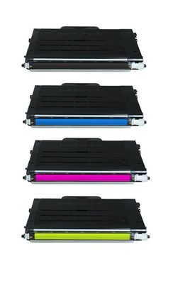 4x kompatible Tonerkartuschen für Samsung CLP-500, CLP-550