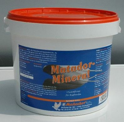 Matador Mineral 5 kg Eimer Taubenfutter Mineralfutter für Tauben Spurenelemente