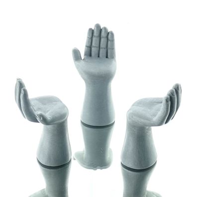 Kaemingk Abstandshalter Hände Grau für runde Pflanzgefäße 9 cm - Polyresin