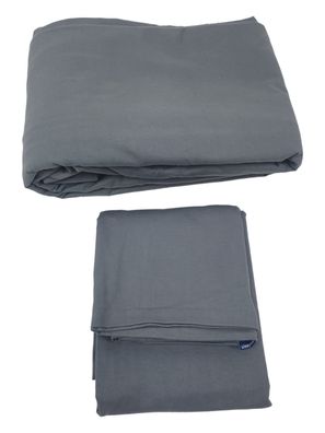 Sleepwise Bettwäsche 155x250 2tlg Bettbezug 80x80 cm Kissenbezug, Grau, Baumwolle
