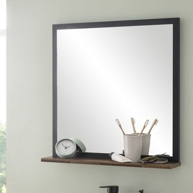 Badezimmerspiegel mit Ablage; B × H × T: ca. 60× 61,5× 13 cm