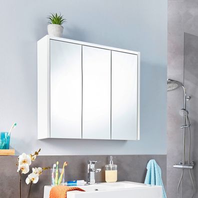 Spiegelschrank weiß Maße ca.: 65 x 60 x 16 cm (Gr. Mittel (60 cm - 90 cm))