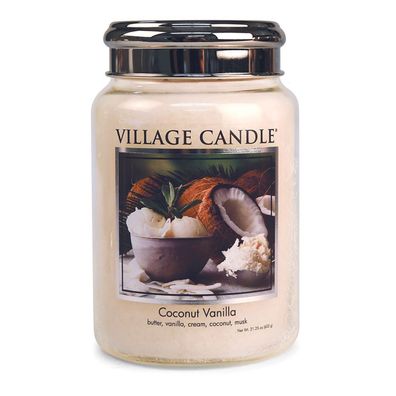 Village Candle Coconut Vanilla Duftkerze Großes Glas 602 g