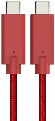 Networx Braid USB-C to USB-C Daten-und Ladekabel 2m rot