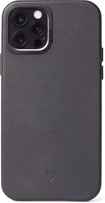 Decoded Back Cover Leder-Schutzhülle Apple iPhone 12 Pro Max Case schwarz