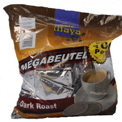 100 Kaffeepads im Megapack Eurocafe Grandioso Café Dark Roast einzeln aromaversiegelt
