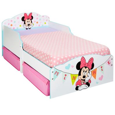 Disney Minnie Mouse Maus Kleinkinderbett mit Stauraum 142 x 77 x 59,5 cm Mädchen