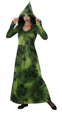 Kostüm Hexe Weinkönigin Wald Erde grünes Kleid Halloween Karneval Fasching