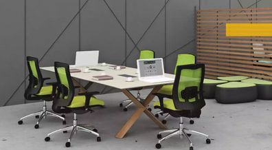 Großer Arbeitstisch Büromöbel Konferenztische Einrichtung Holzmöbel Modern