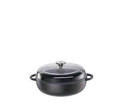Küchenprofi Bauernpfanne m. hohem Glasd., 24 cm classic black 402551024