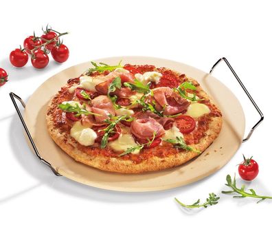 Küchenprofi Pizza-Stein rund mit Gestell 1086100030